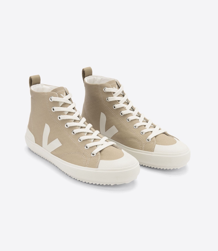 Grey Veja High Canvas Dune Pierre Women's Nova | EKXTJW-098