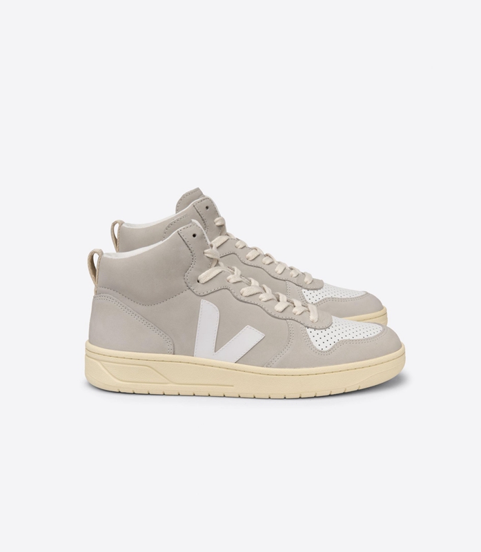 Grey Veja Nubuck Natural Women\'s V-15 | YBDIKG-195