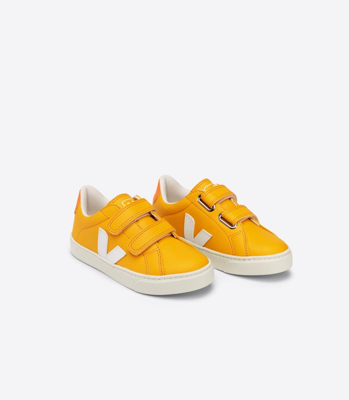 Orange Veja Leather Ouro Kids' Esplar | VASLIG-870