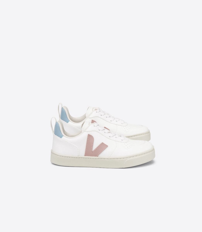 White Veja Laces Cwl Babe Blue Kids\' V-10 | AOVTMY-783