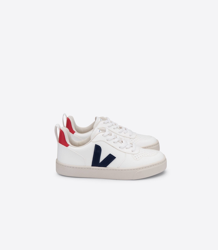 White Veja Laces Cwl Cobalt Pekin Kids\' V-10 | QFIZSX-724