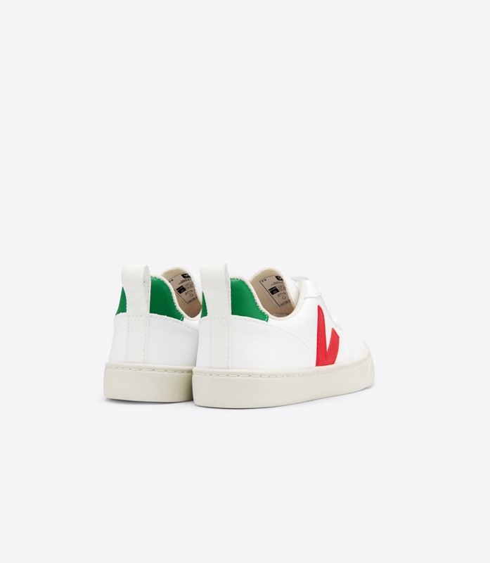 White Veja Laces Cwl Pekin Emeraude Kids' V-10 | IJXFDL-386