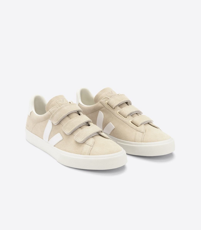 White Veja Leather Almond Men's Recife | MZVDQY-618