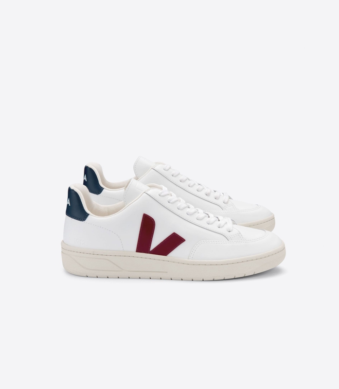 White Veja Leather Marsala Nautico Women\'s V-12 | BQDERJ-395