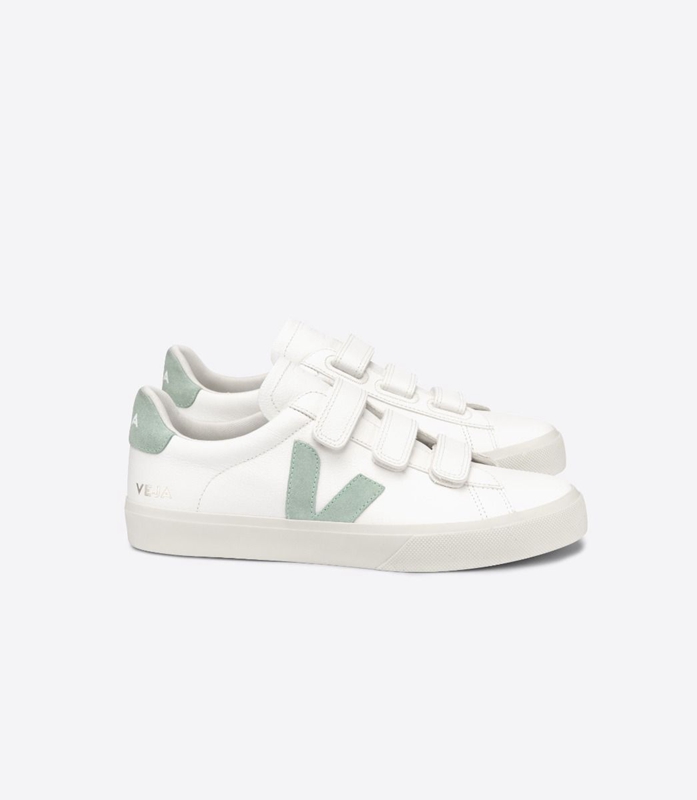 White Veja Leather Matcha Women\'s Recife | ROXWSK-740