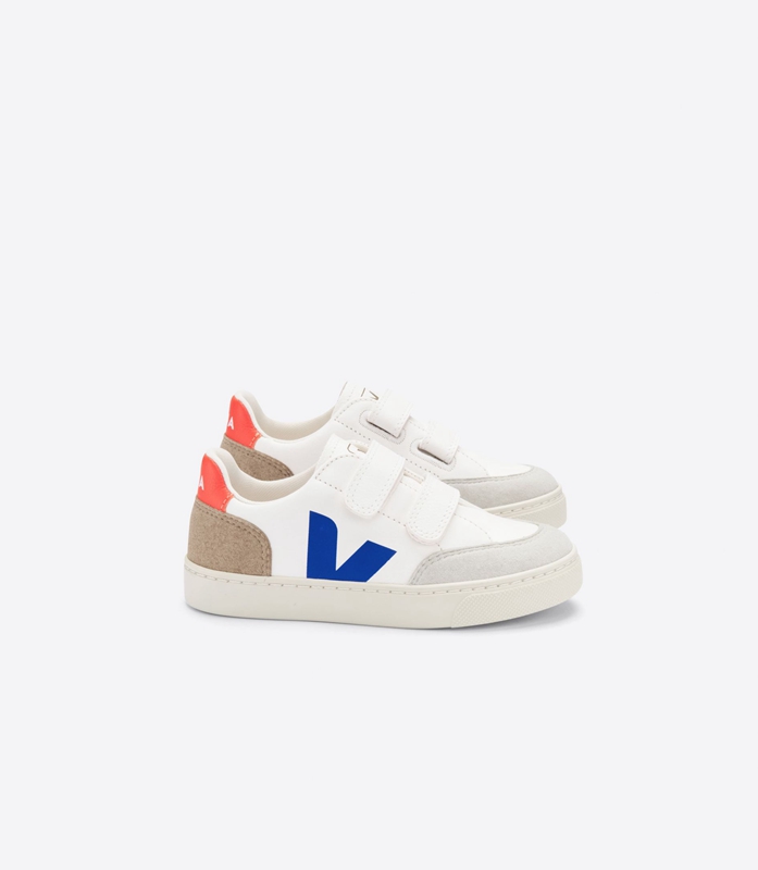 White Veja Leather Multico Miel Kids\' V-12 | AKCDYR-028