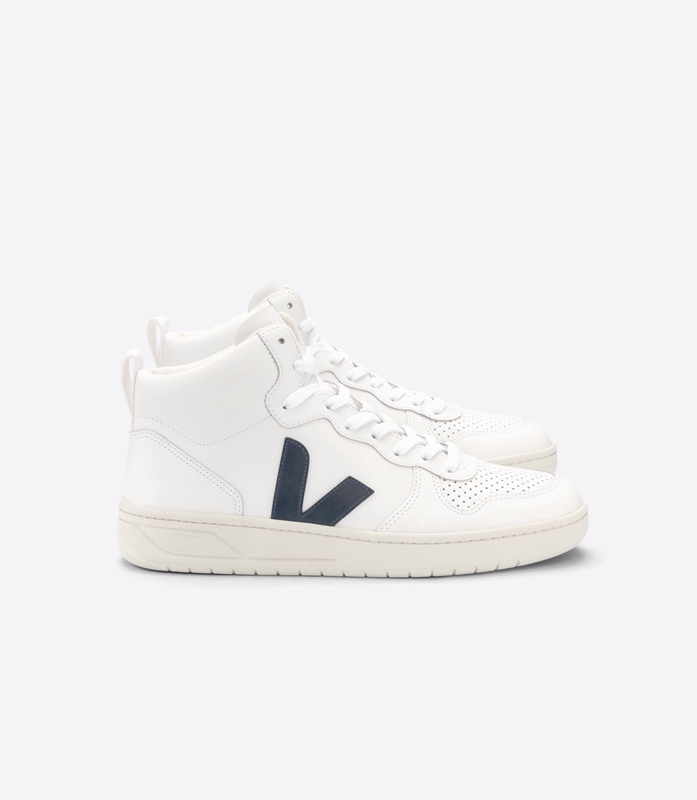 White Veja Leather Nautico Women\'s V-15 | BUXYZL-263