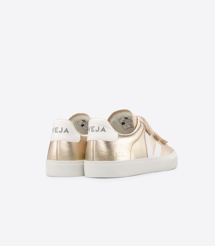 White Veja Leather Platine Women's Recife | STEIGC-154