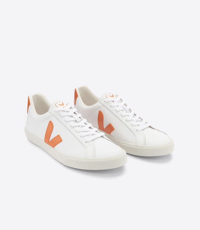 White Veja Leather Pumpkin Women's Esplar | PZTMIR-038