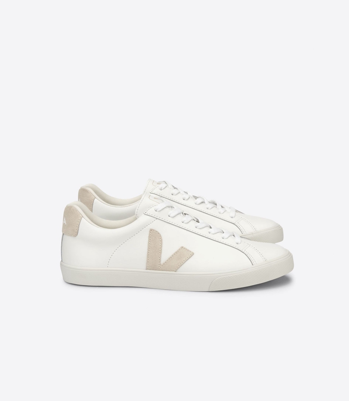 White Veja Leather Sable Men\'s Esplar | XNVTPF-903