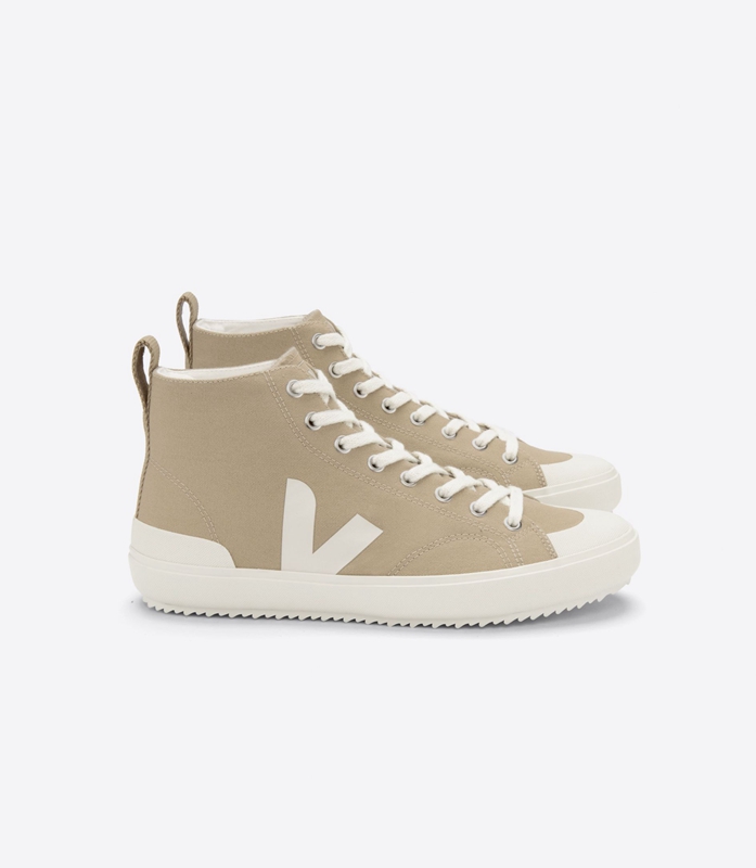 Grey Veja High Canvas Dune Pierre Women's Nova | EKXTJW-098