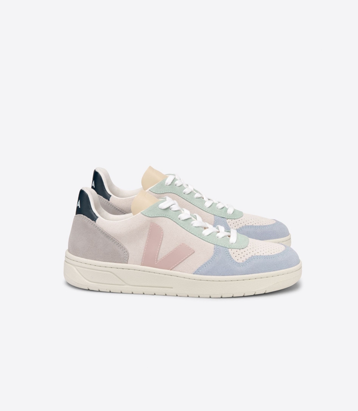 Multicolor Veja Suede Multico Natural Babe Women's V-10 | IWQLKN-937