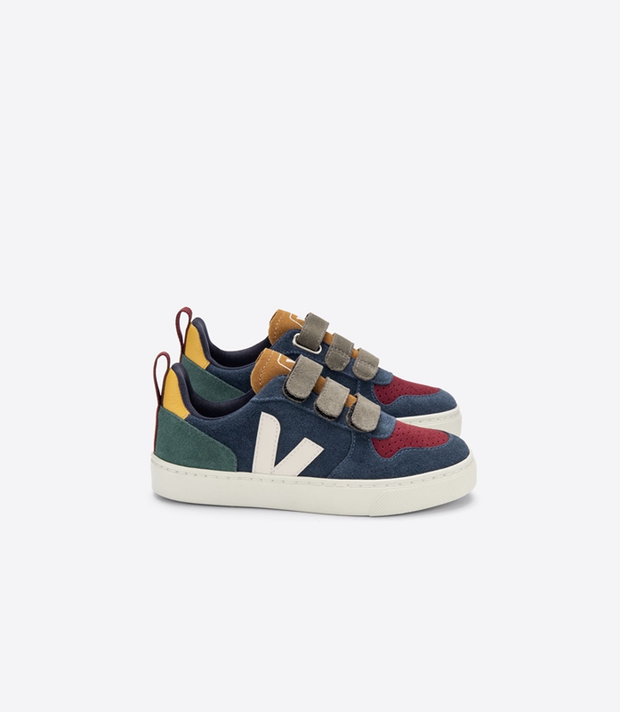 Multicolor Veja Suede Multico Nautico Kids' V-10 | WCVBLN-592