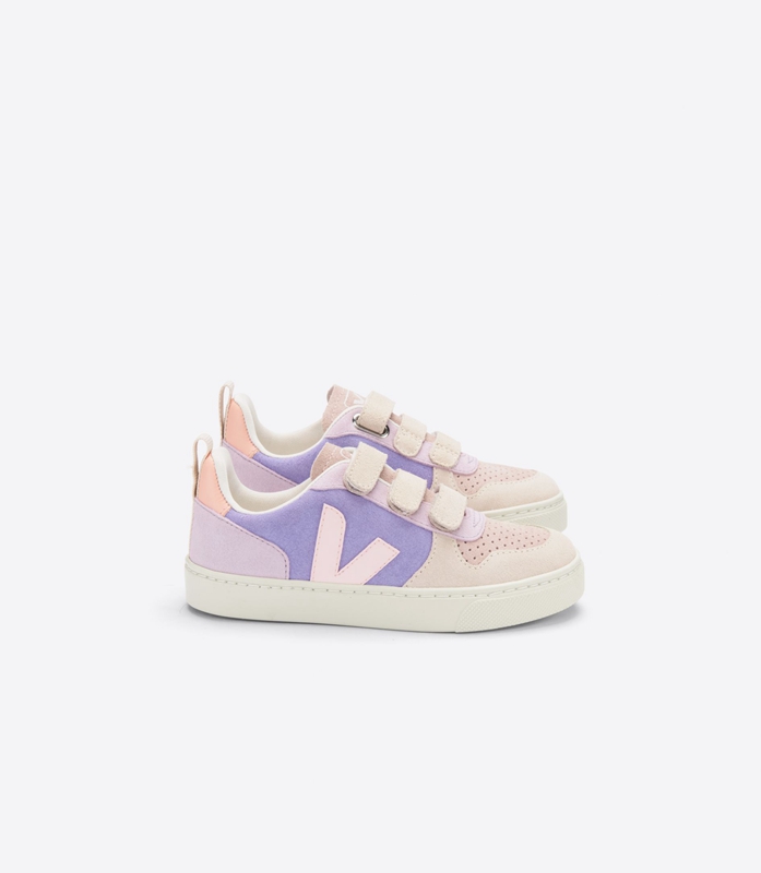 Purple Veja Suede Multico Lavande Kids' V-10 | BVKYXZ-067