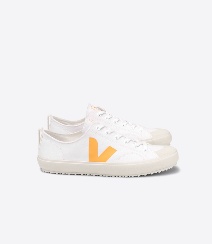 White Veja Canvas Ouro Women's Nova | LWTEAI-427