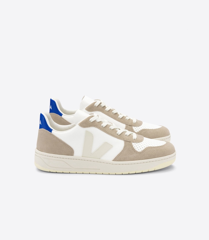 White Veja Leather Sahara Paros Men's V-10 | STBNIA-608